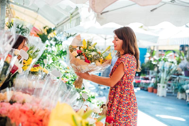 Marché aux fleurs Cours Saleya Nice