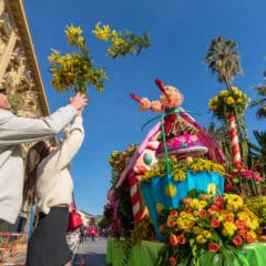 Bataille de fleurs à Nice en février 2024